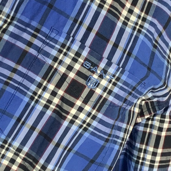 Gant Men’s Fitted Plaid Shirt Poplin XL #L1 - Picture 4 of 5